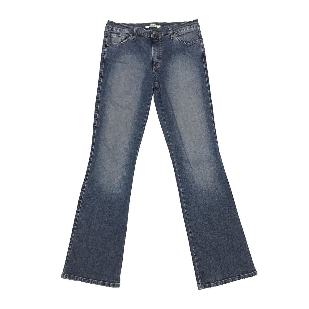 Mavi Molly Flare Low Rise Jeans Womens 31/32 Blue Med Wash Stretch Denim